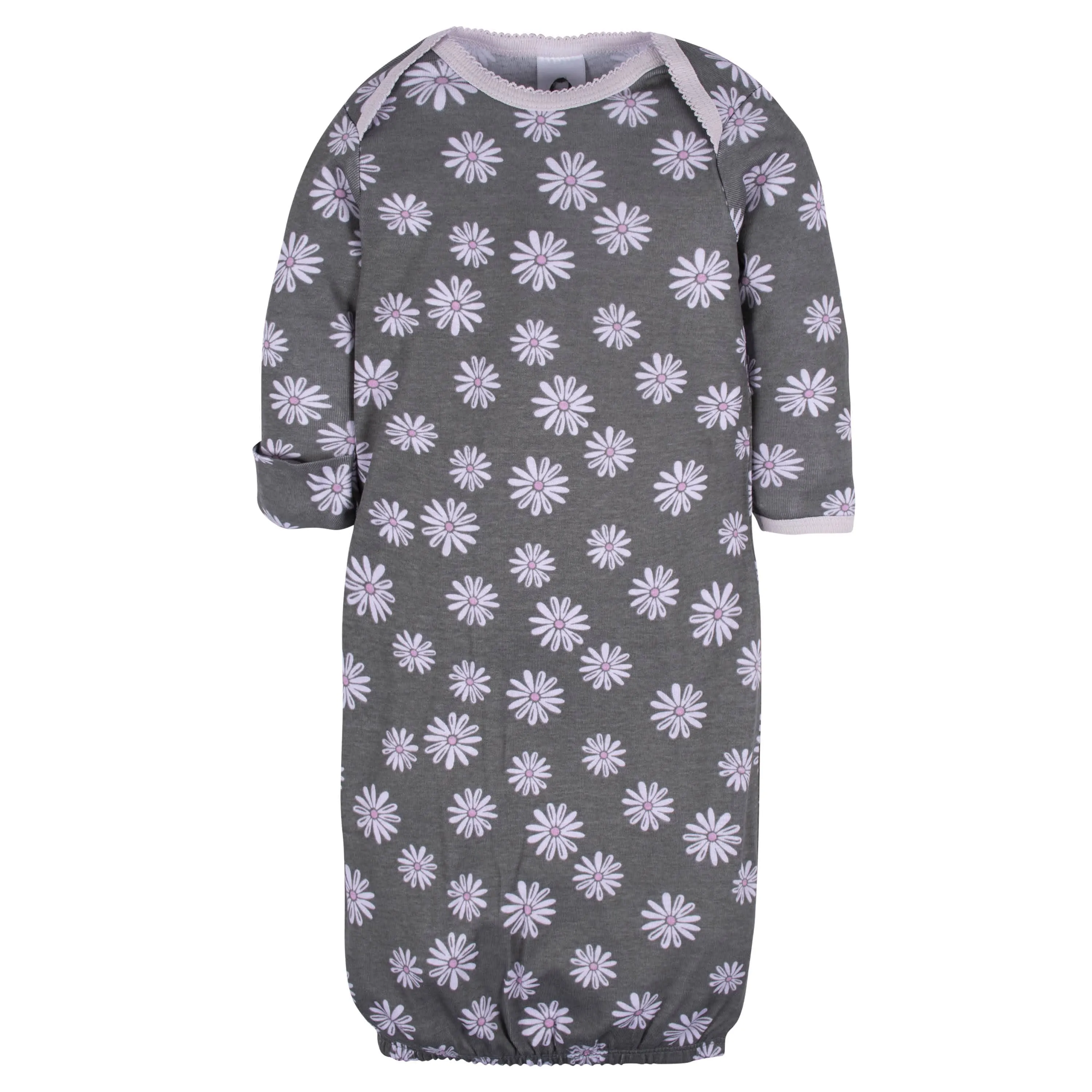 4-Pack Baby Girls Lavender Garden Gowns