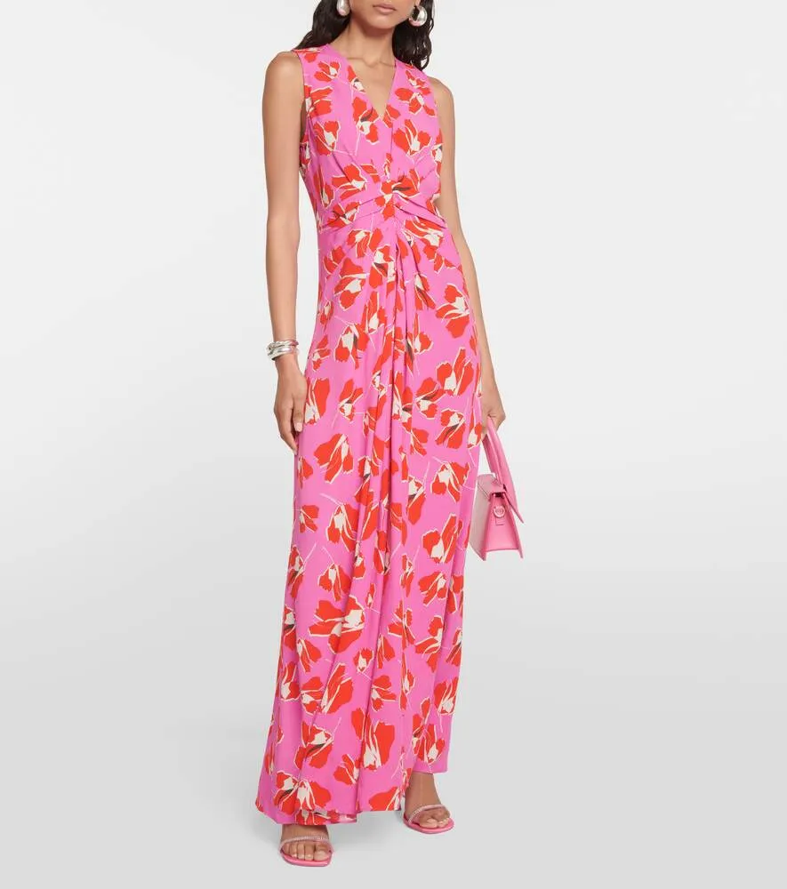 Ace halterneck maxi dress with DIANE VON FURSTENBERG print, multicolor