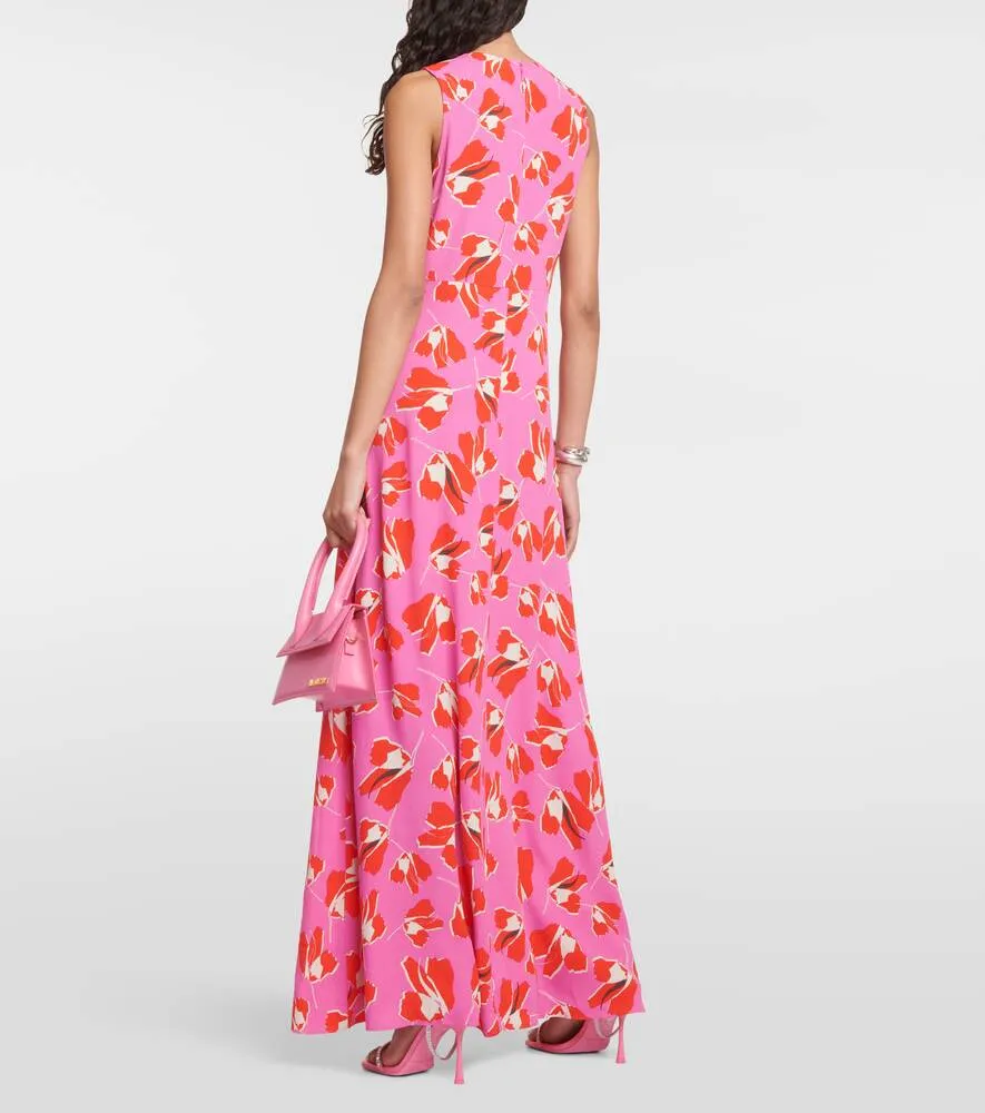 Ace halterneck maxi dress with DIANE VON FURSTENBERG print, multicolor