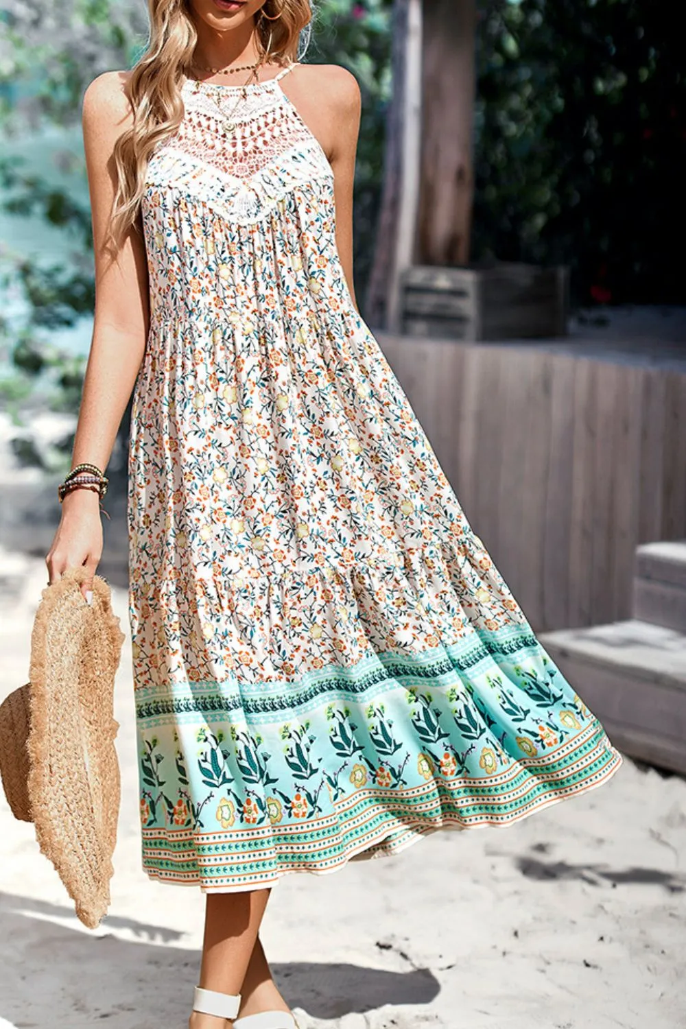 *APP EXCLUSIVE* Floral Print Bohemian Sleeveless Dress