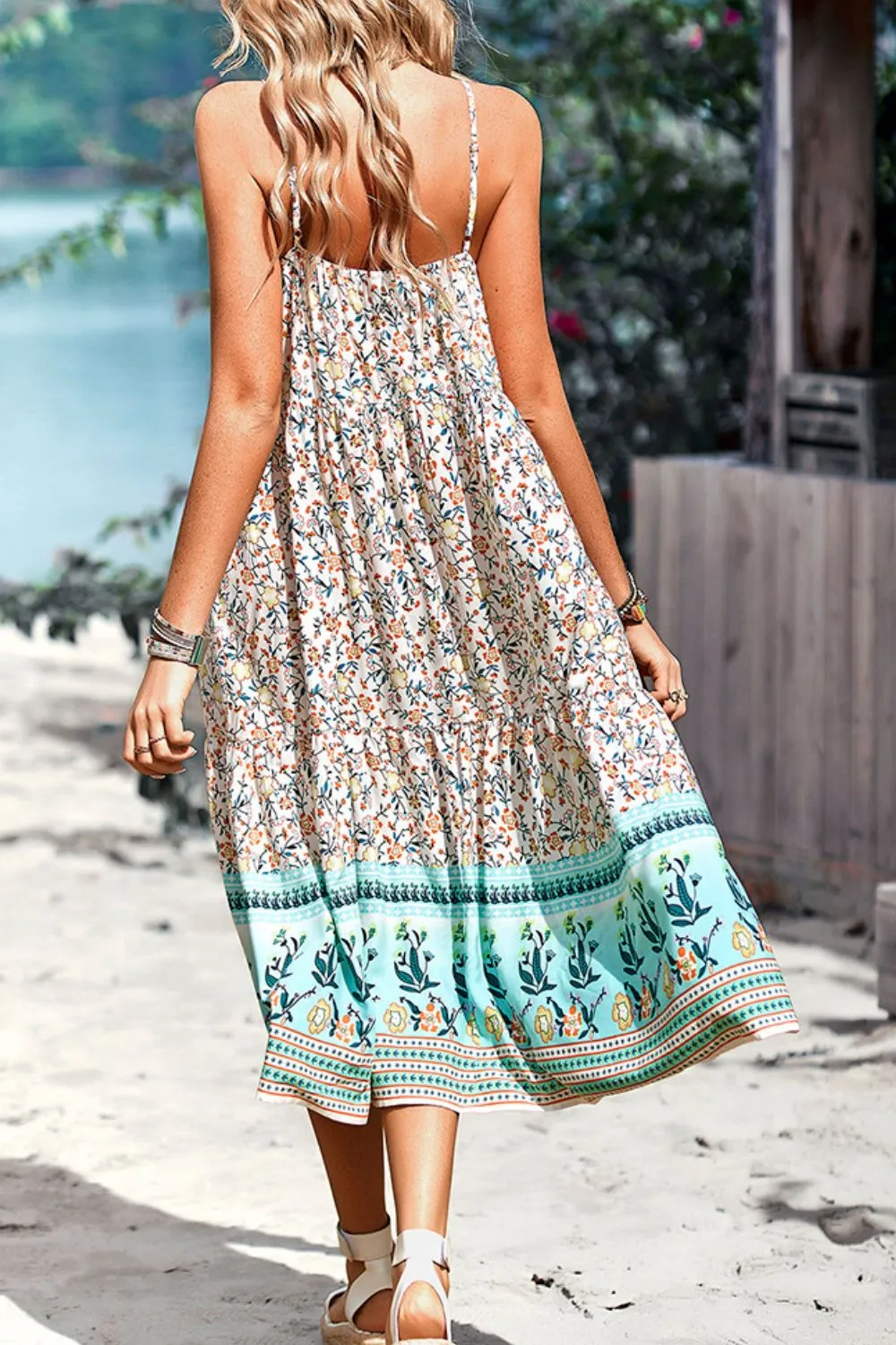 *APP EXCLUSIVE* Floral Print Bohemian Sleeveless Dress