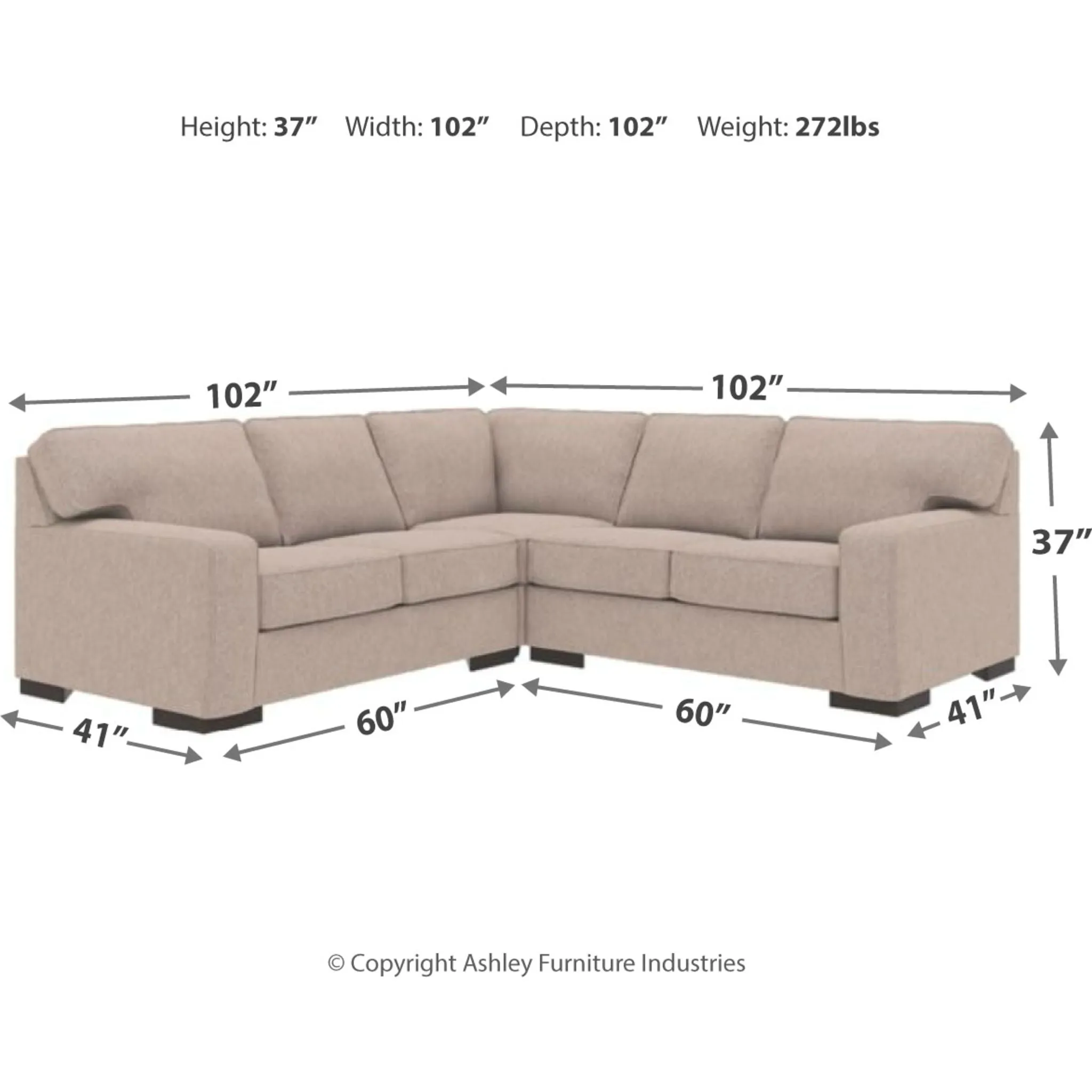 Ashlor-Exclusive 3 Piece Sectional