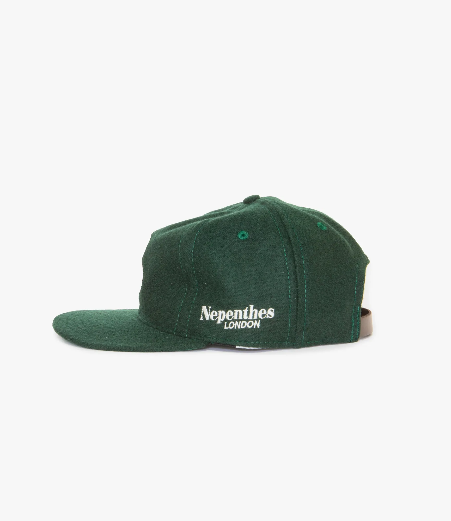 Baseball Cap – Bottle Green / Cream Wool