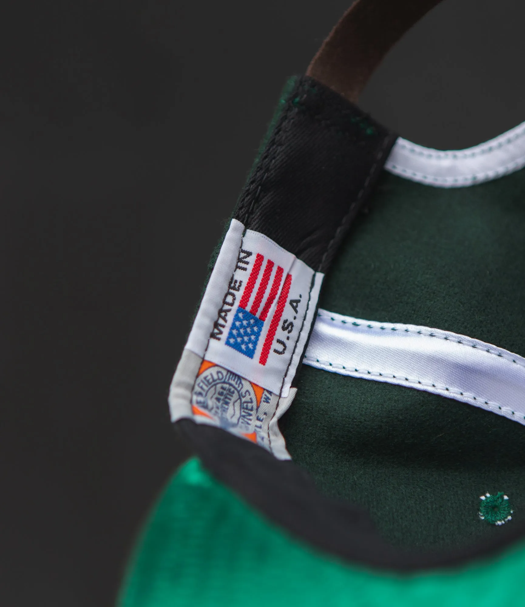 Baseball Cap – Bottle Green / Cream Wool