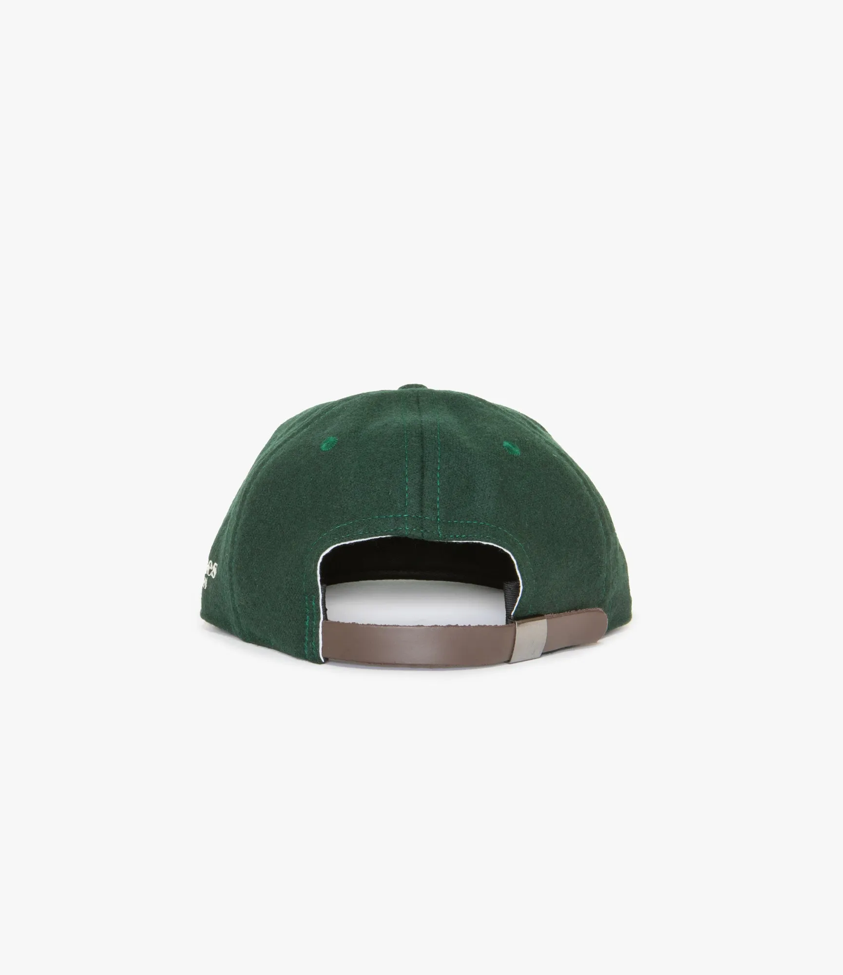 Baseball Cap – Bottle Green / Cream Wool