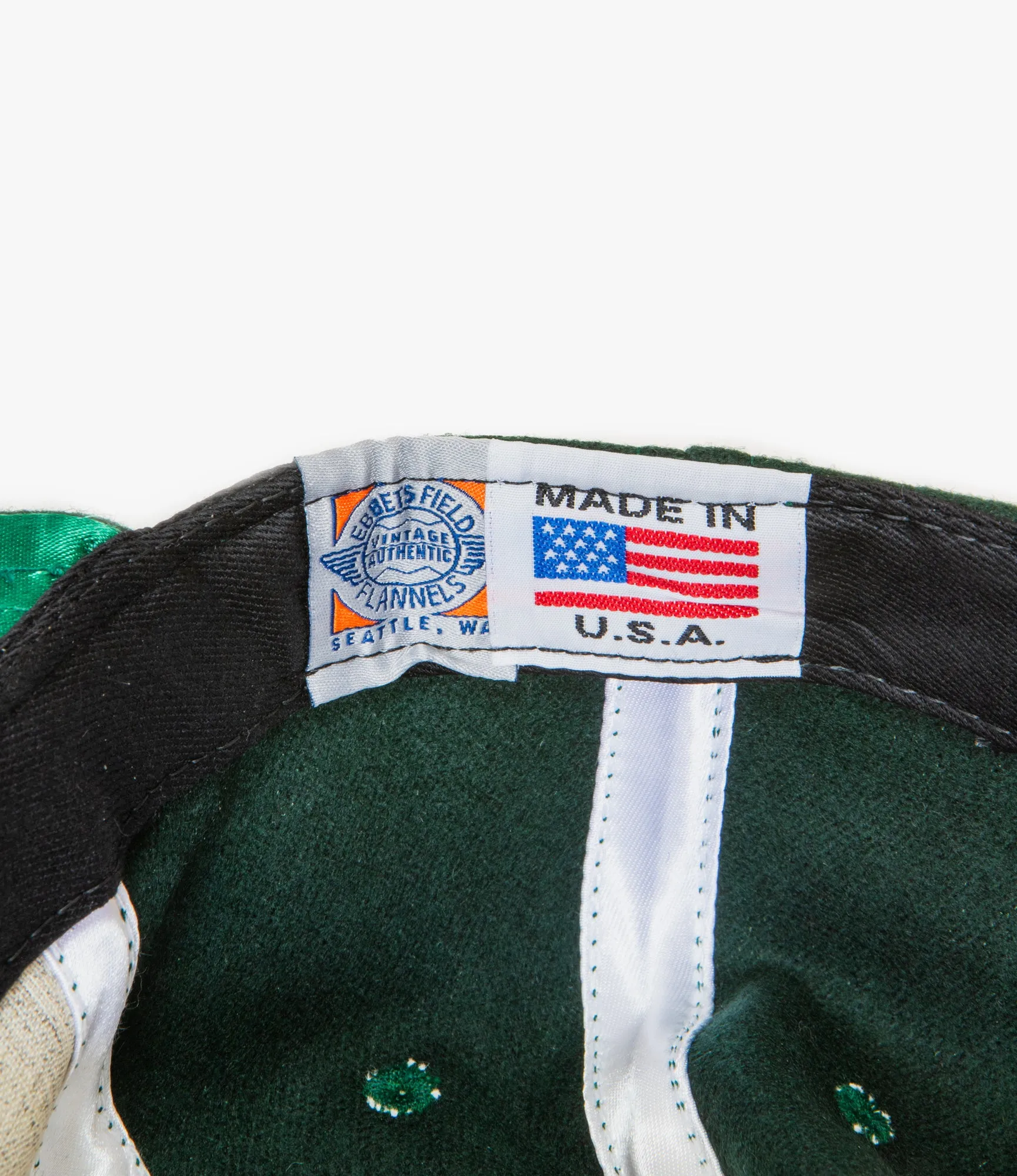 Baseball Cap – Bottle Green / Cream Wool