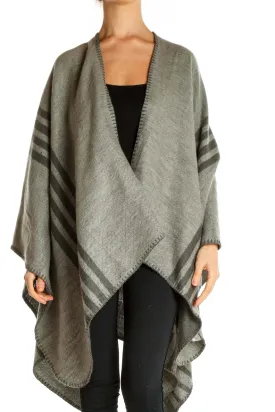 Beige Striped Outerwear