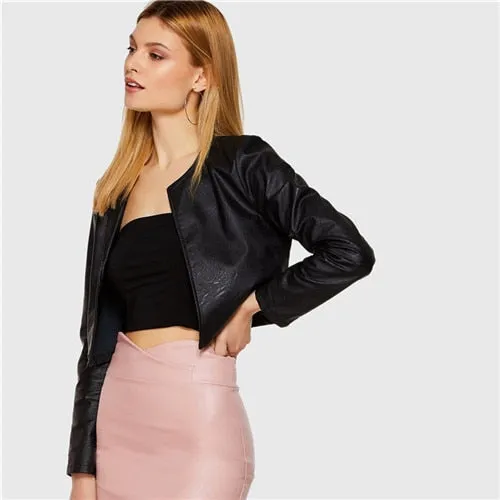 Black Mini Leather Jacket