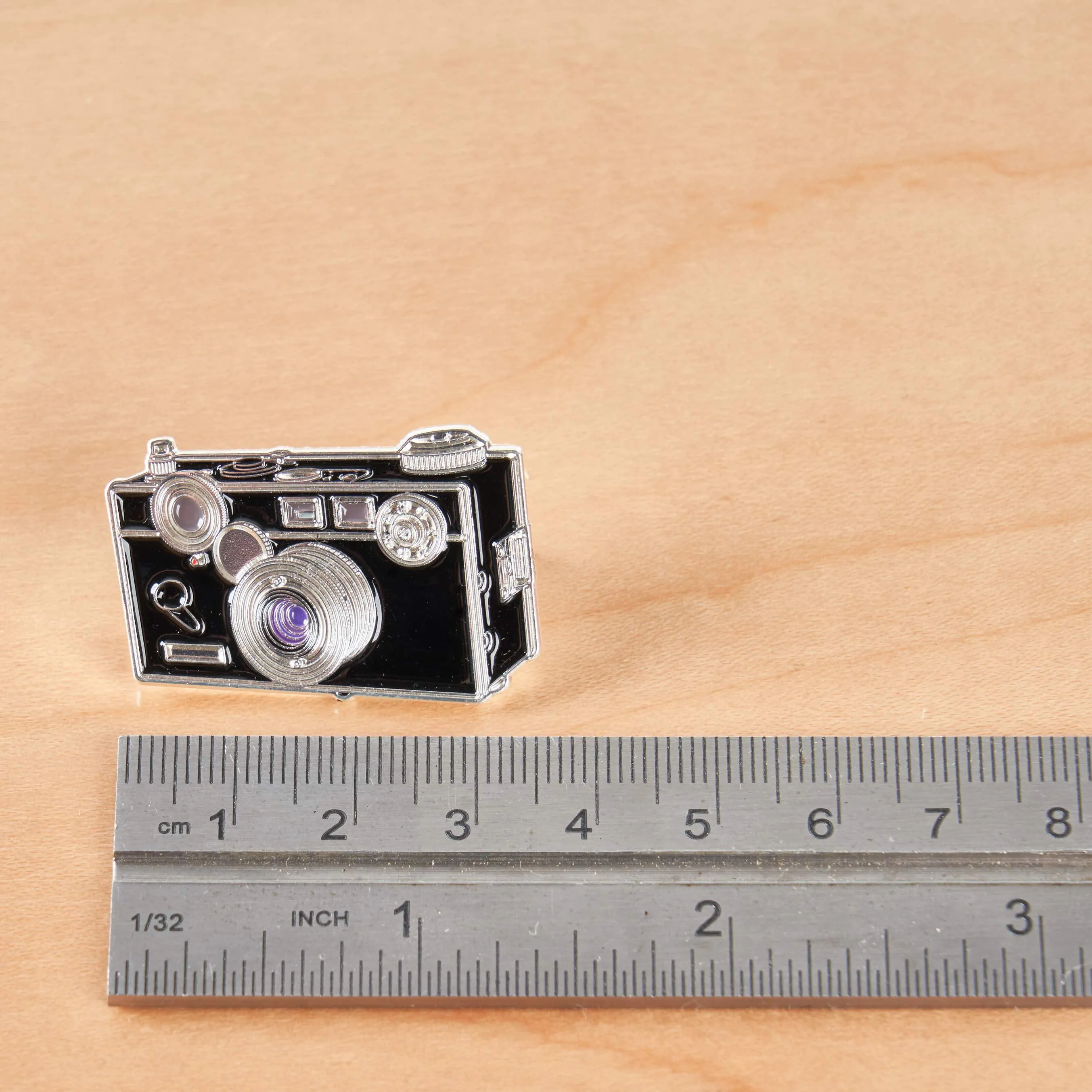 Brick Camera with Purple Lens Pin