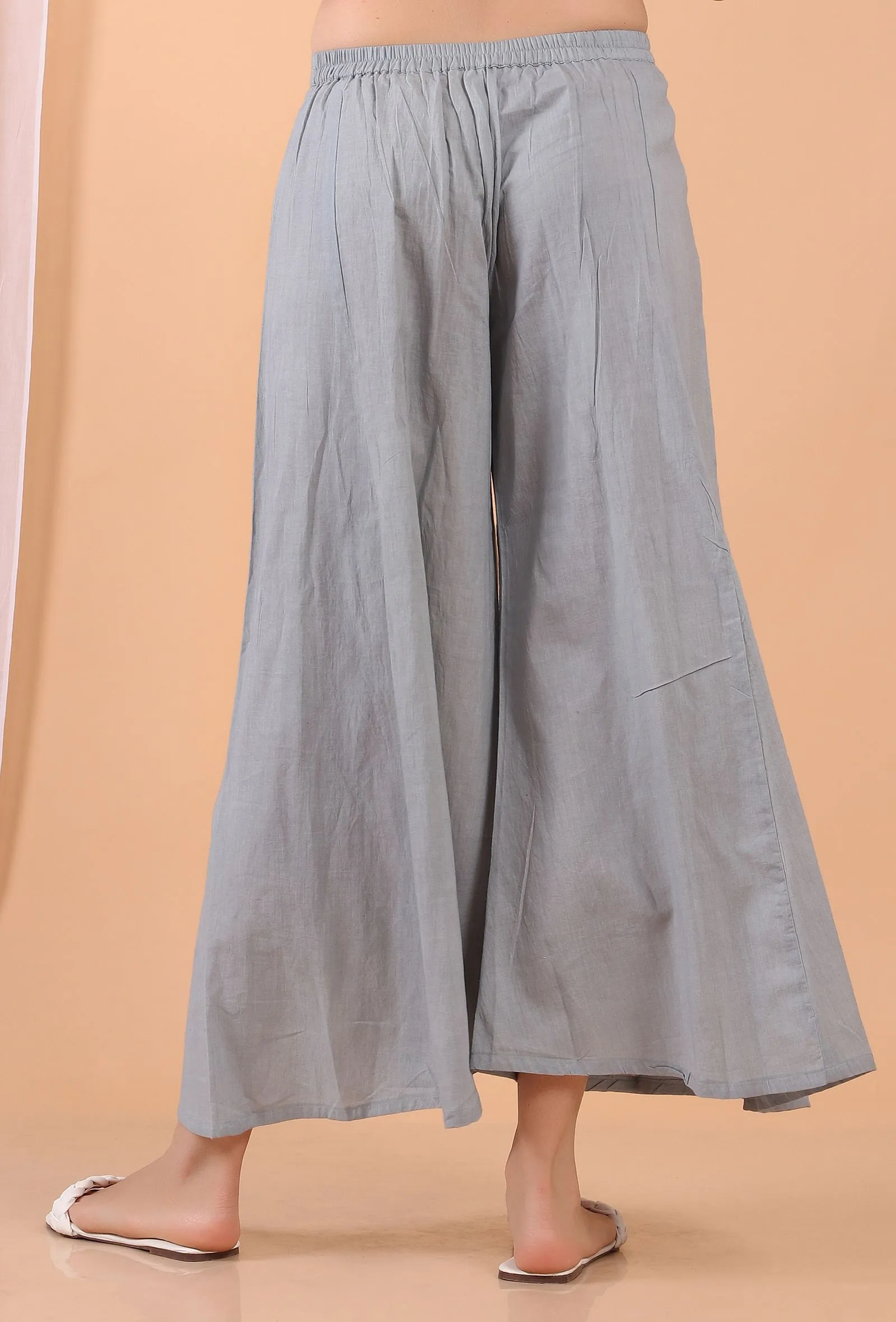 Cadet Grey Palazzo Pants