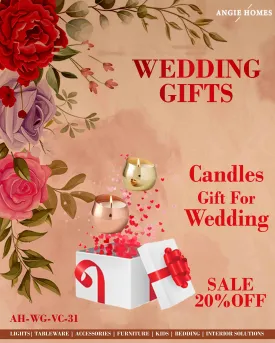 CANDLE FOR WEDDING GIFTS | MARRIAGE GIFT PRESENTS | DESIGNER GIFTING PRODUCTS