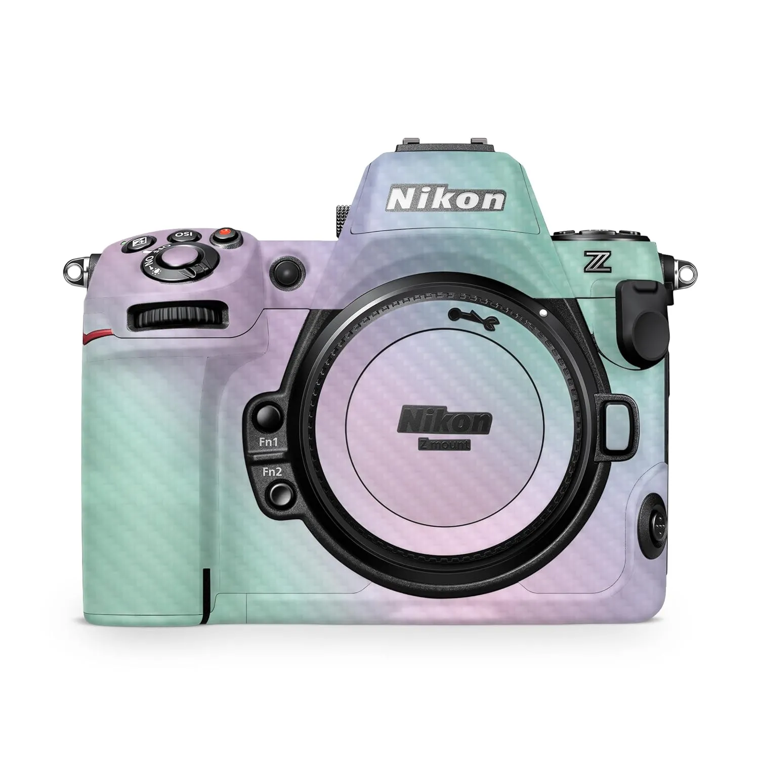 Carbon Fiber Camera Skin Compatible with Nikon Z8 Camera (2023) - Cotton Candy - Premium 3M Vinyl Protective Wrap Decal Cover - Easy to Apply | Crafted in The USA by MightySkins