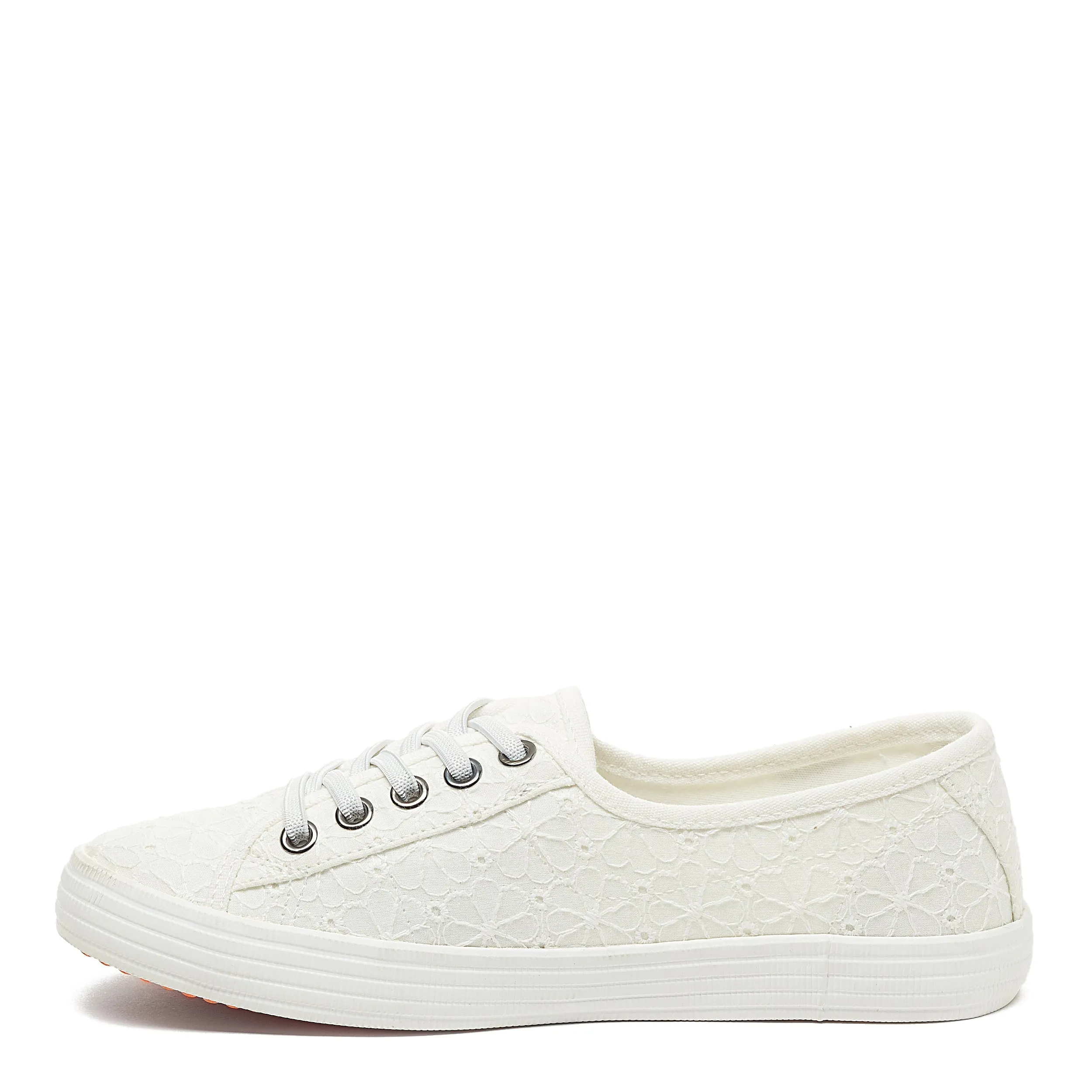 Chow Chow White Elsie Eyelet Trainers