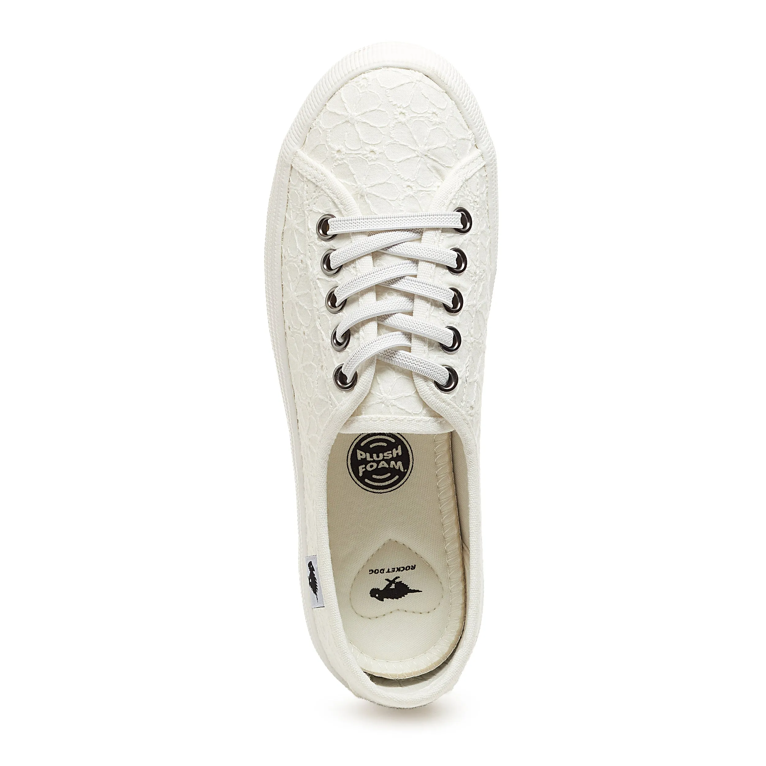 Chow Chow White Elsie Eyelet Trainers