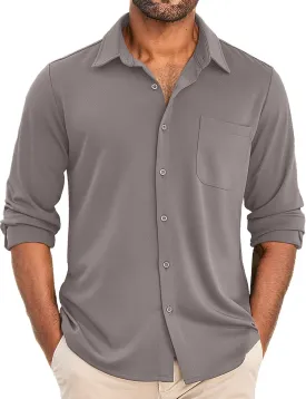 COOFANDY Men's Wrinkle Free Shirts Casual Long Sleeve Button Down Dress Shirts