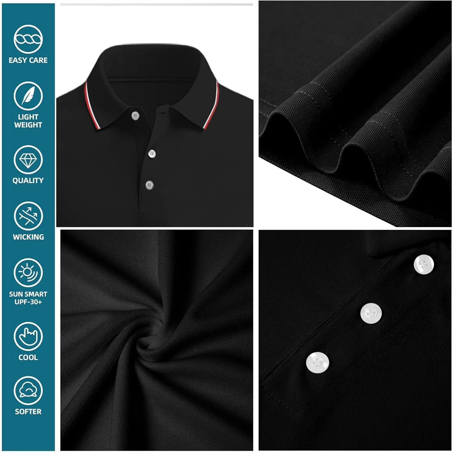 Custom Polo Shirts for Men Women, Personalized Golf Shirts with Text/Logo/Photo, Bulk Customized Business Polo Shirt