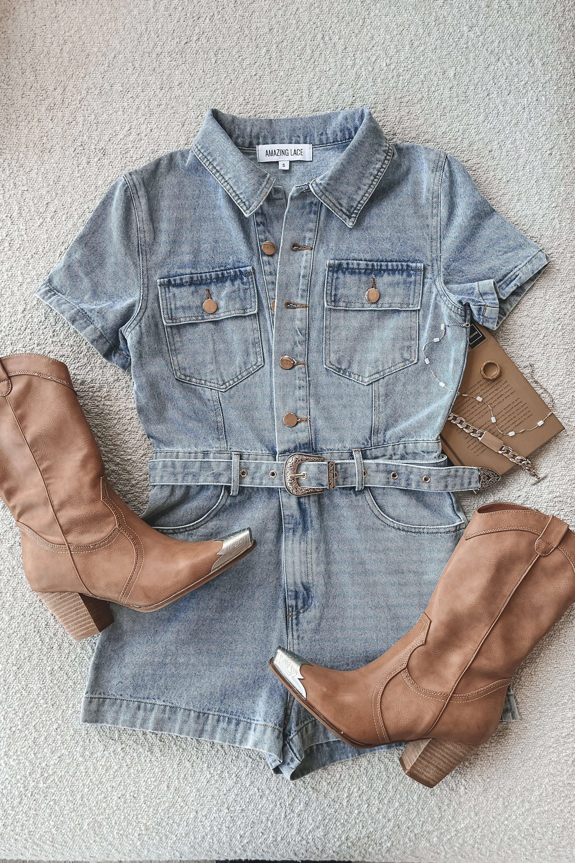 Denim Looks Good On You Denim Romper