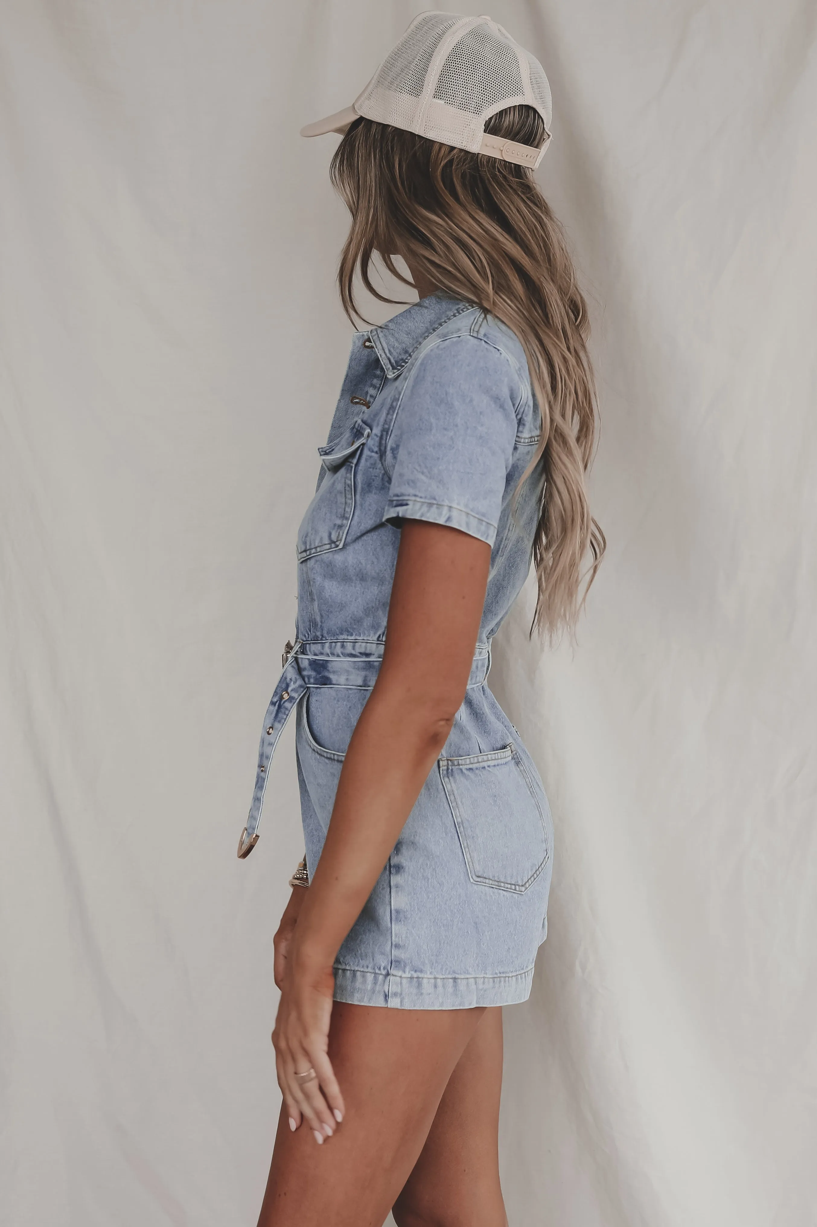 Denim Looks Good On You Denim Romper