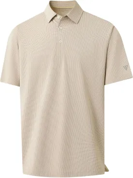 M MAELREG Mens Polo Shirts Short Sleeve Quick Dry Moisture Wicking Athletic Performance Jacquard Collared Golf Shirt for Men