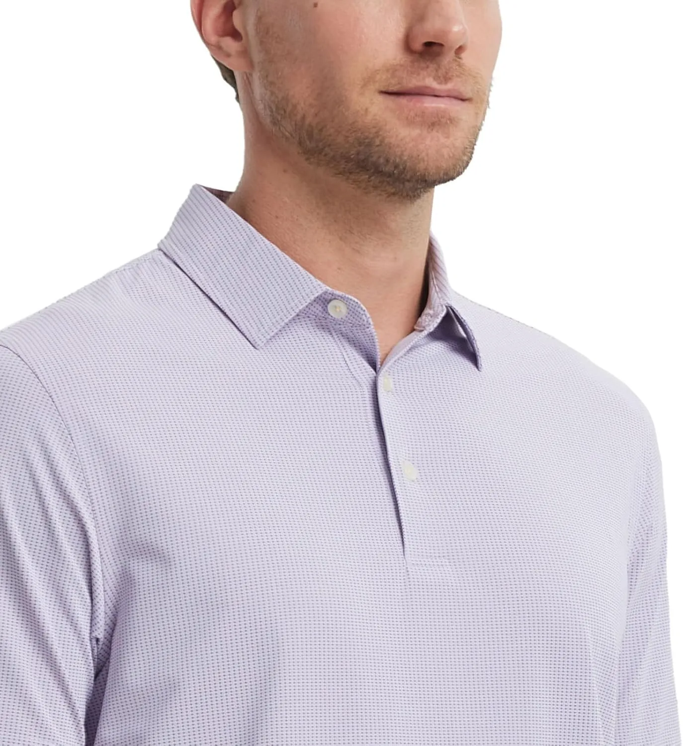 M MAELREG Mens Polo Shirts Short Sleeve Quick Dry Moisture Wicking Athletic Performance Jacquard Collared Golf Shirt for Men