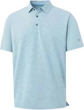 M MAELREG Mens Polo Shirts Short Sleeve Quick Dry Moisture Wicking Athletic Performance Jacquard Collared Golf Shirt for Men