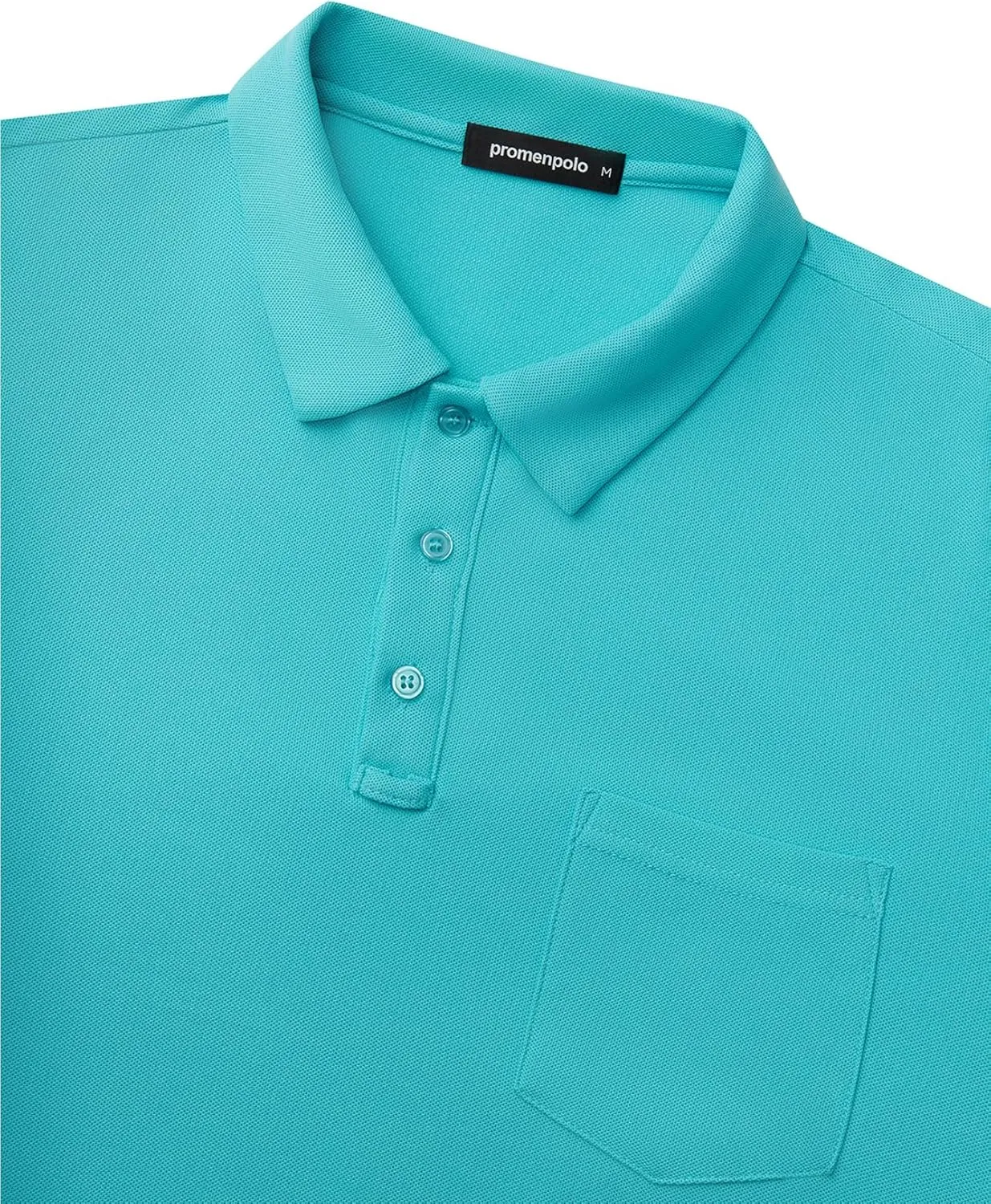 Men's Classic Long Sleeve Polo Shirts Casual Solid Golf Shirts with Pocket