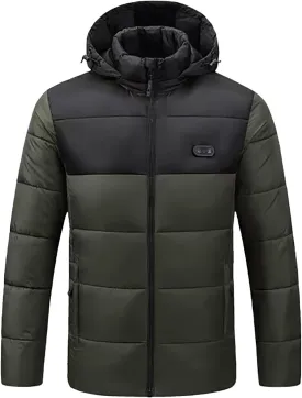 Men's Puffer Jacket Lightweight Men's Winter Thickened Solid Color Casual Lightweight Warm Winter Jackets for Men