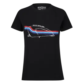 Moto Tank T-Shirt (Black/Blue Stripe)
