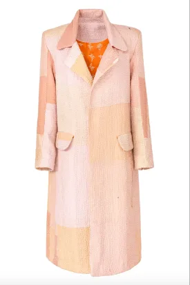 Officer Petal Kantha Coat, Pink Coat