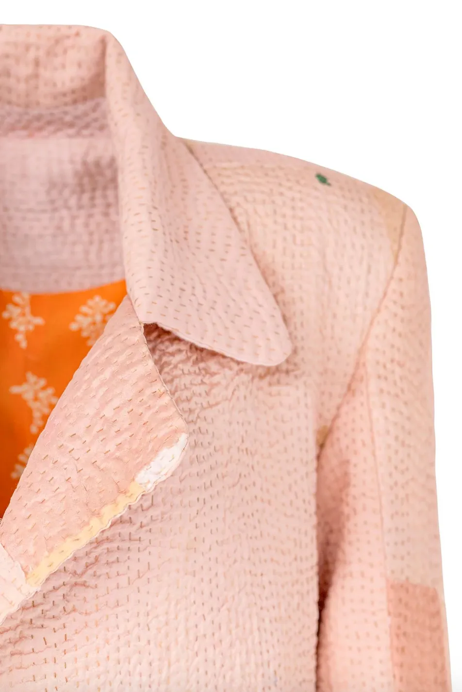 Officer Petal Kantha Coat, Pink Coat