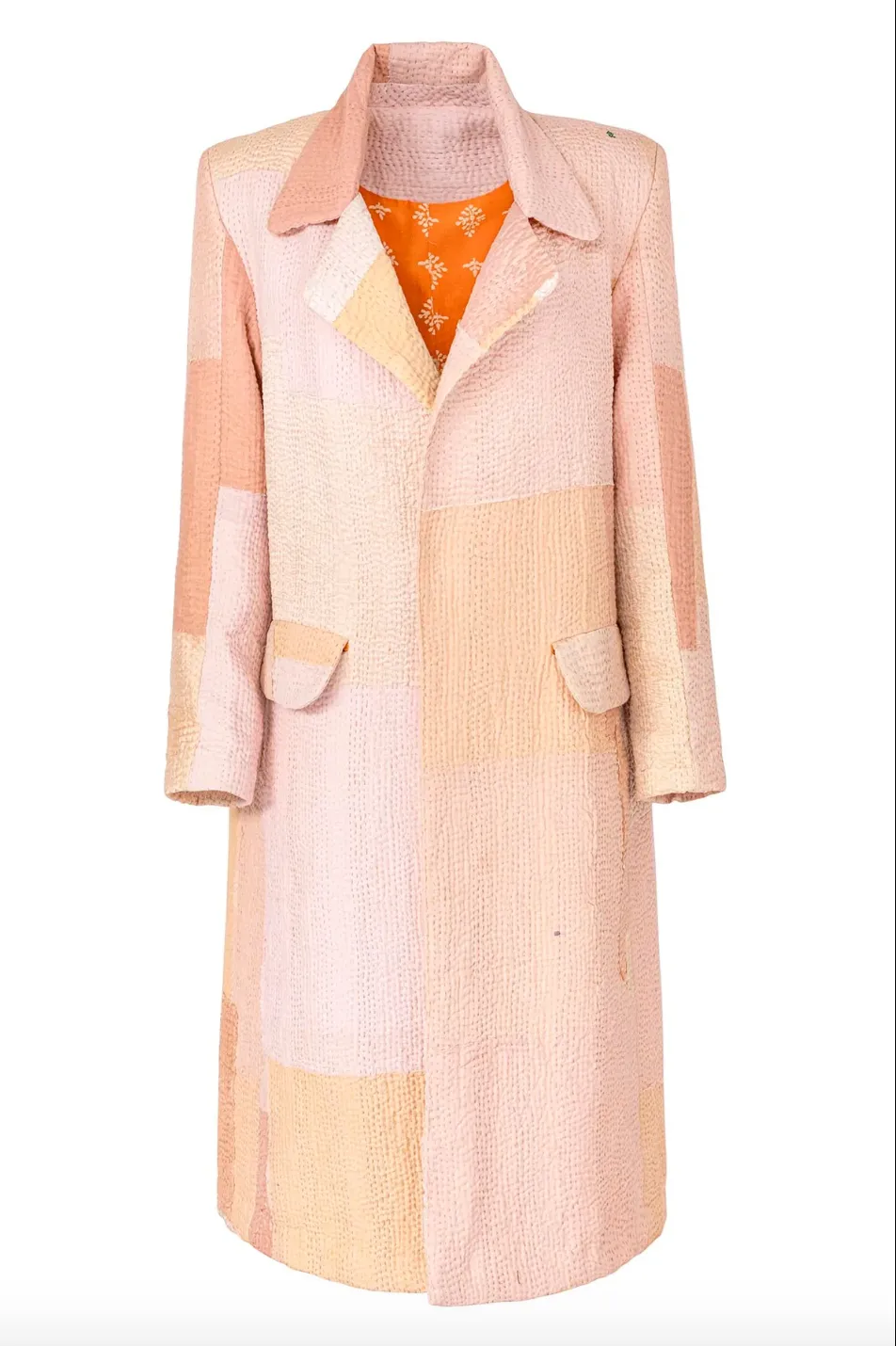 Officer Petal Kantha Coat, Pink Coat