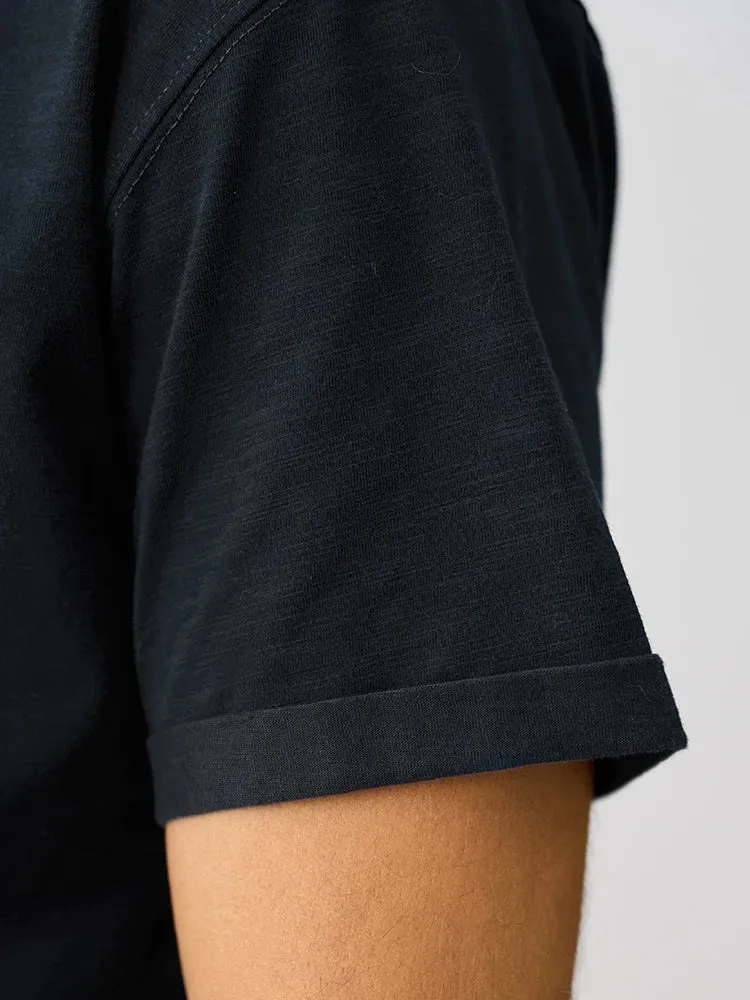 Oversize Slub Cotton Men's Casual T-shirts with Plus Size Tops
