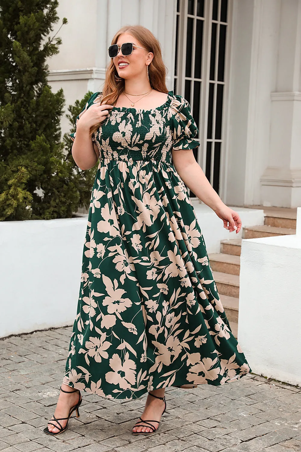 Plus Size Bohemian Mid Length Dress