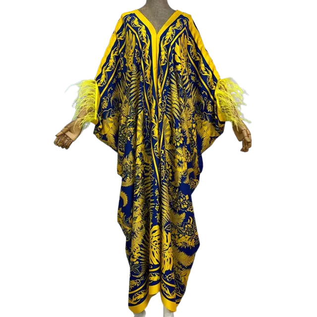Pre Order: Boho Chic V-Neck Kaftan Dress - WINI
