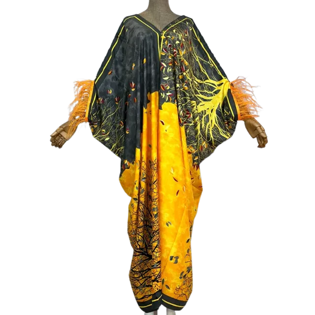 Pre Order: Boho Chic V-Neck Kaftan Dress - WINI