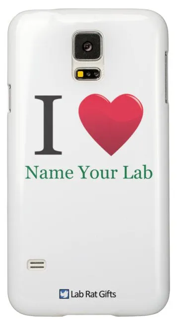 "I ♥ (Name Your Lab)" - Custom Samsung Galaxy S5 Case