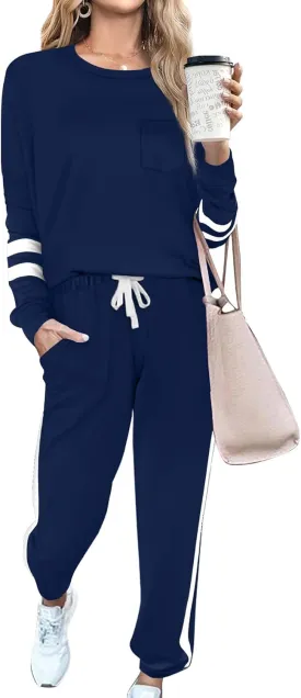 RUBZOOF Lounge Sets for Women 2 Piece Casual Travel Sweatsuits Outfits Loungewear Matching Sets Women Clothing S-3XL