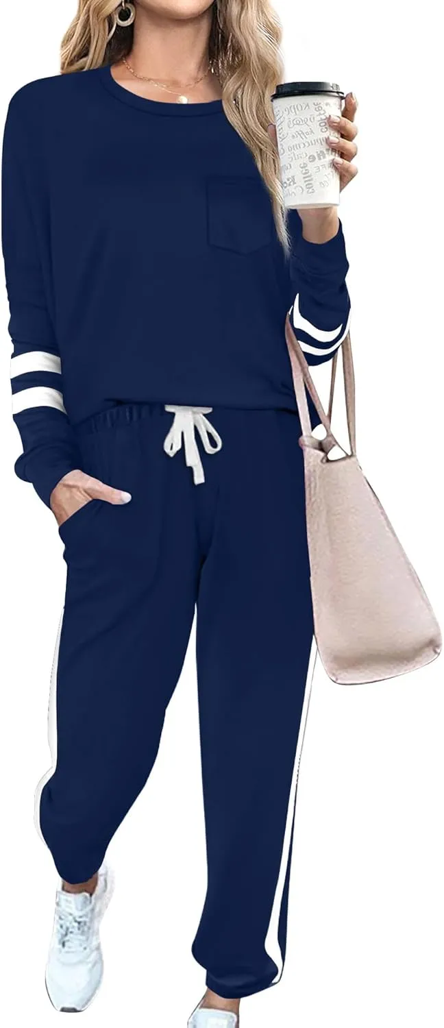 RUBZOOF Lounge Sets for Women 2 Piece Casual Travel Sweatsuits Outfits Loungewear Matching Sets Women Clothing S-3XL
