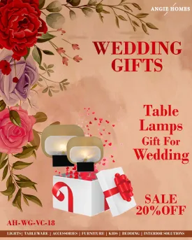 TABLE LAMPS FOR WEDDING GIFTS | MARRIAGE GIFT VOUCHER | RETURN GIFTTING CARD