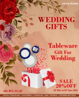 TABLEWARE SET FOR WEDDING GIFTS | MARRIAGE GIFT VOUCHER | TABLE TOP GIFTTING CARD