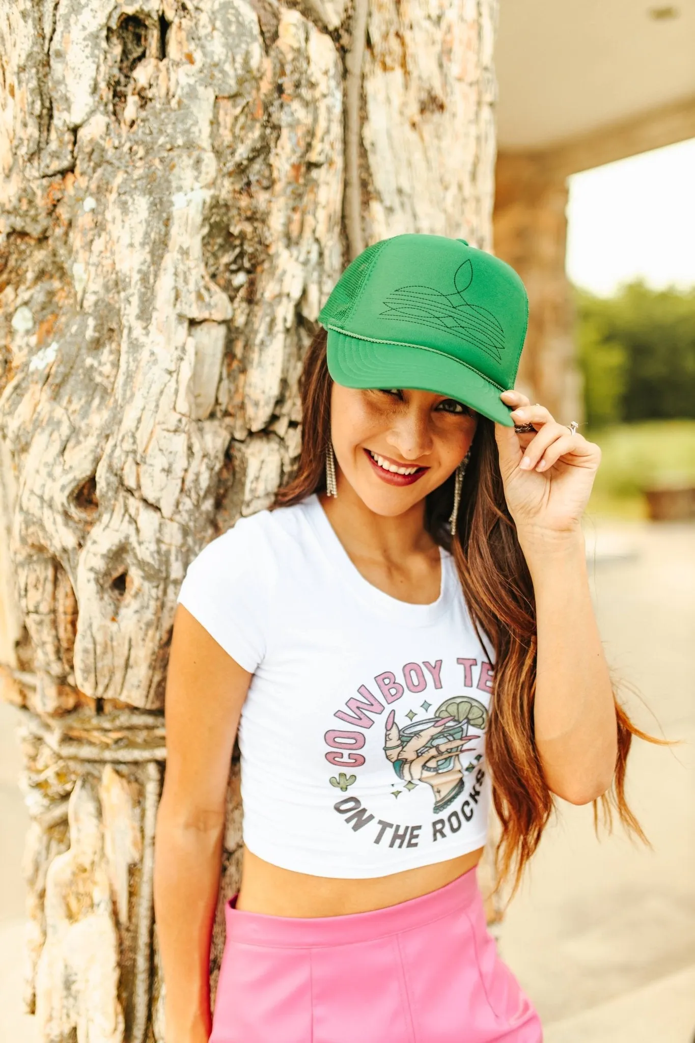 The Viral Boot Stitch Trucker Hat