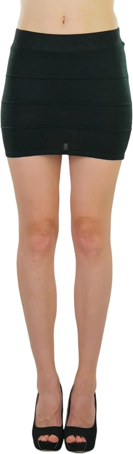 ToBeInStyle Women's Premium Cotton-Blend Basic Knee Skirt