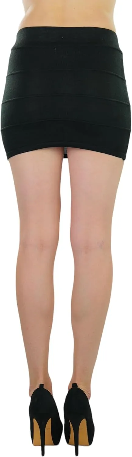 ToBeInStyle Women's Premium Cotton-Blend Basic Knee Skirt