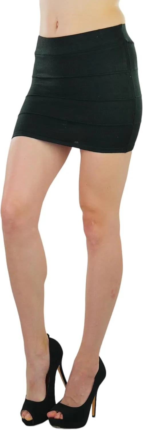 ToBeInStyle Women's Premium Cotton-Blend Basic Knee Skirt
