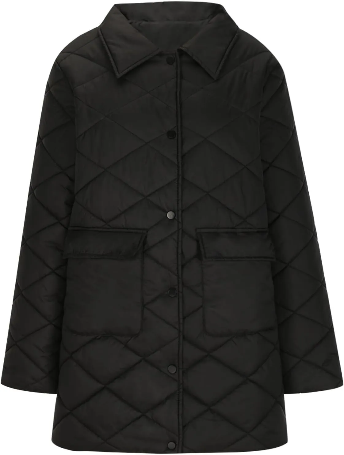 Womens Quilted Jacket Lightweight Puffer Jacket Button Down Winter Jacket Warm Insulated Jackets Padded Jacket