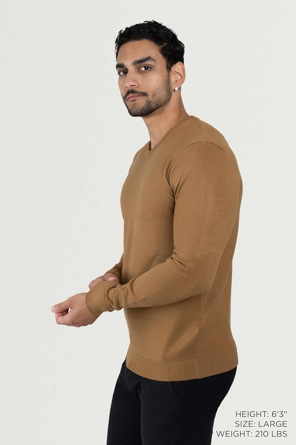 X RAY Mens V Neck Sweater, Basic Slim Fit Pullover, V-Neck Dress Sweater for Men Fall Winter (Available in Big & Tall)