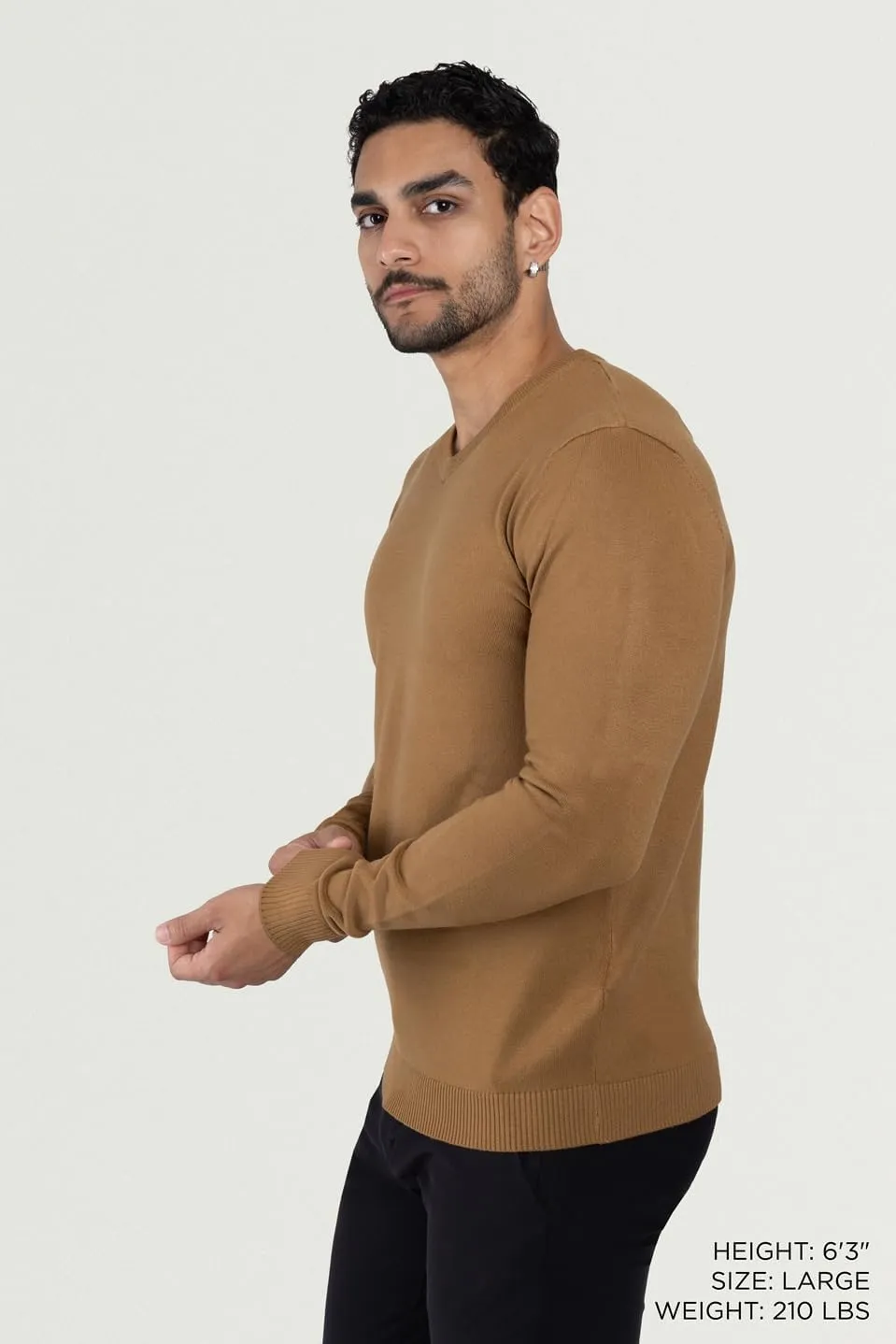 X RAY Mens V Neck Sweater, Basic Slim Fit Pullover, V-Neck Dress Sweater for Men Fall Winter (Available in Big & Tall)