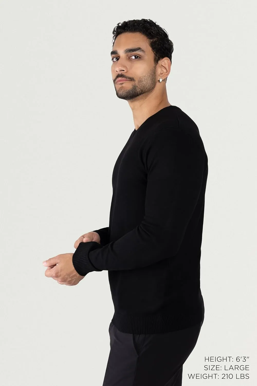 X RAY Mens V Neck Sweater, Basic Slim Fit Pullover, V-Neck Dress Sweater for Men Fall Winter (Available in Big & Tall)